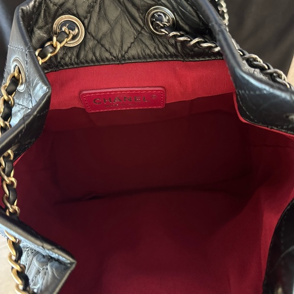 CHANEL Black Quilted Drawstring Bag - Picture 9 of 13